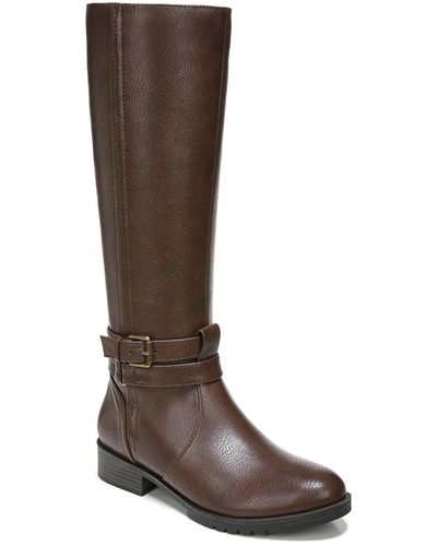 Naturalizer Garrison Faux Leather Tall Knee-high Boots - Brown
