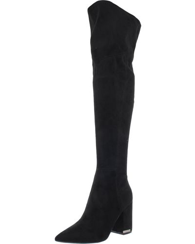 Calvin Klein Marriet Pointed Toe Dressy Knee-high Boots - Black