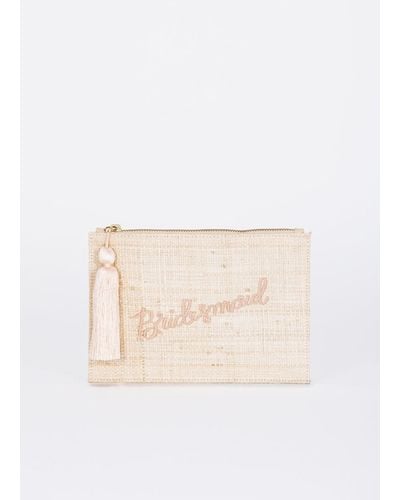 Kayu Bridesmaid Straw Pouch Bag - Natural