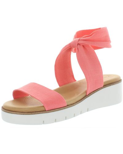 Corso Como Blayke Open Toe Comfort Wedge Sandals - Pink