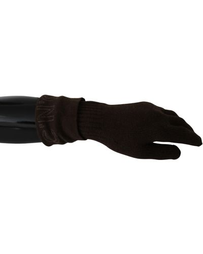 CoSTUME NATIONAL Wool Knitted One Size Wrist Length Gloves - Black