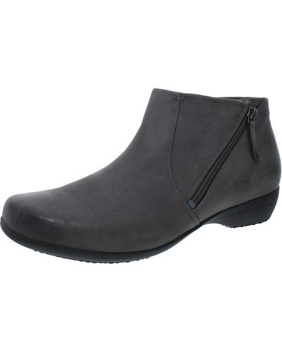 Dansko Leather Comfort Booties - Black