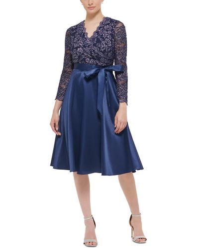 Jessica Howard Embellished Midi Evening Dress - Blue