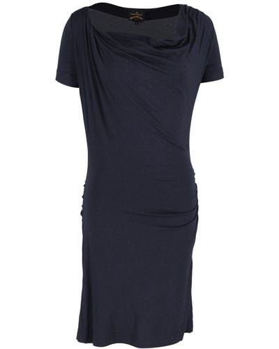 Vivienne Westwood Draped Neckline Dress - Blue