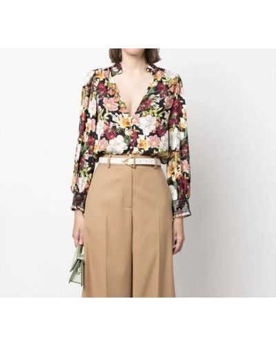 Alice + Olivia Reilly Blouse - Natural