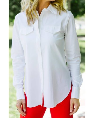 Lyssé Brinkley Button Down Shirt - White