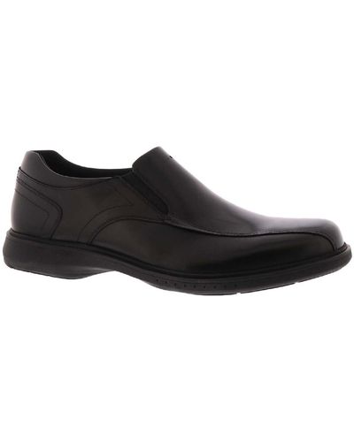 Nunn Bush Leather Slip-on Slip On Flat Loafers - Black