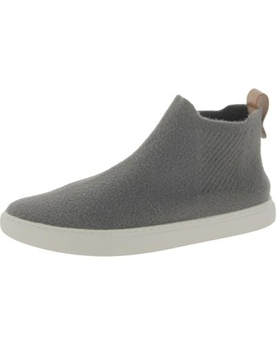Gentle Souls Rory Mid Top Sneaker Knit Slip On Casual And Fashion Sneakers - Gray