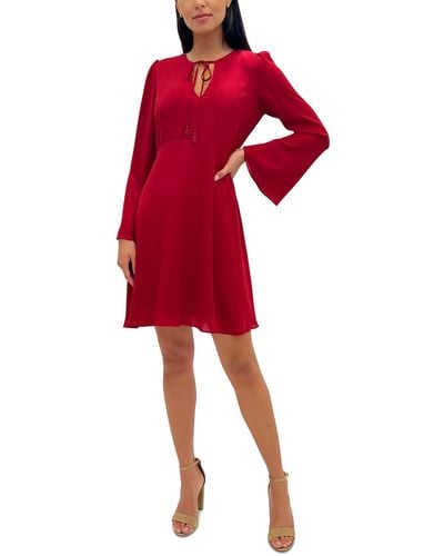 Sam Edelman Double-v Short Mini Dress - Red