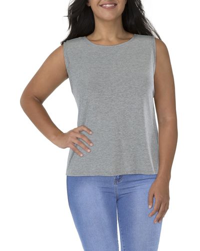 Beyond Yoga Plus Balanced Muscle Work Out Tank Top - Gray