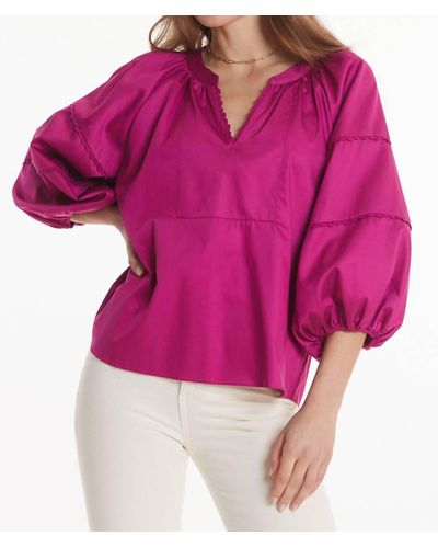 tyler boe Molly Cotton Solid Top - Red
