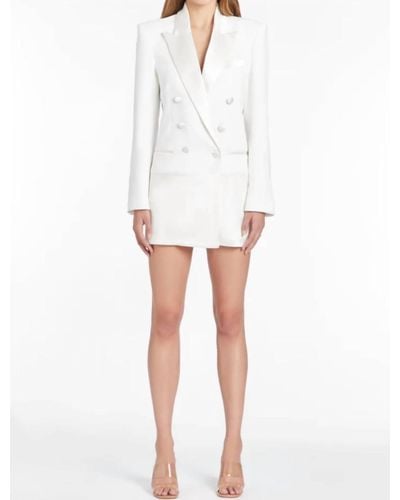 Amanda Uprichard Gibson Blazer Dress - White