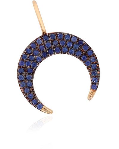 The Lovery Sapphire Crescent Horn Charm - Blue