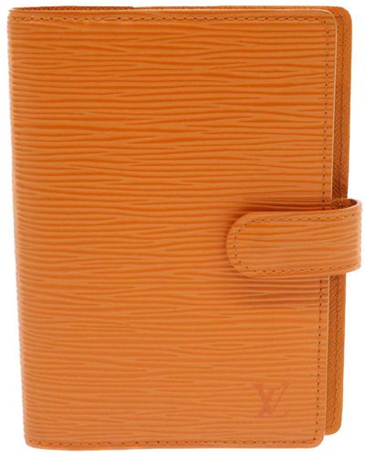 Louis Vuitton Agenda Pm Leather Wallet (pre-owned) - Orange