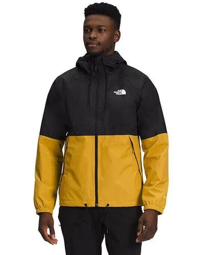 The North Face Antora Nf0a7qf3ujf Black Full Zip Rain Hoodie Ncl574 - Yellow