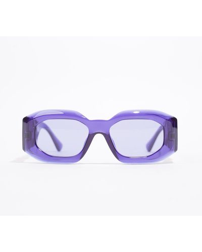 Versace Medusa biggie Squared Sunglasses Acetate 53mm 18mm - Purple