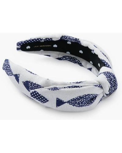 Lele Sadoughi Printed Veronica Headband - Blue