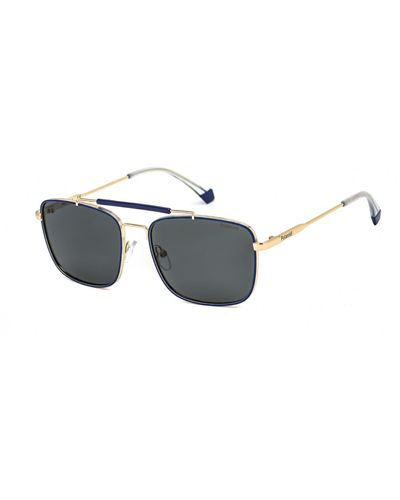 Polaroid Core Grey Square Men's Sunglasses PLD 6179/S 0900/C3 58 PLD 6179/S  0900/C3 58 716736740041 - Sunglasses - Jomashop
