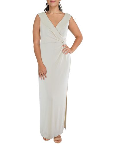Lauren by Ralph Lauren Jersey Long Evening Dress - White