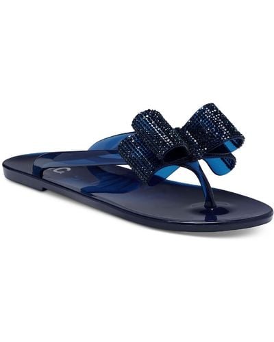 INC Madena Jelly Thong Flip-flops - Blue
