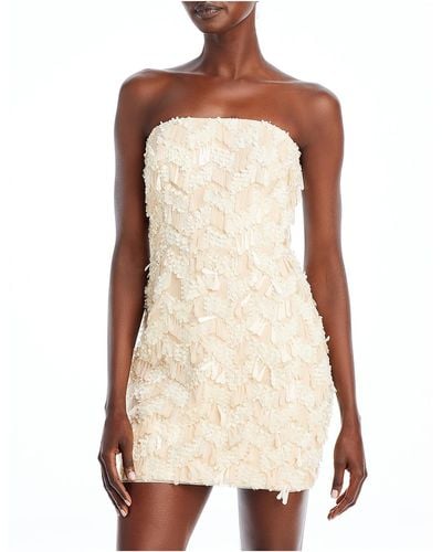 BCBGMAXAZRIA Mini Strapless Cocktail And Party Dress - Natural