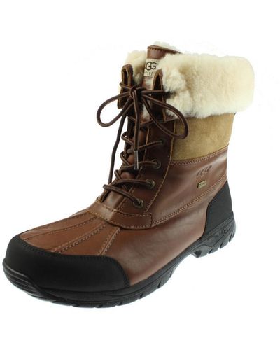 UGG Butte Leather Sheepskin Winter Boots - Multicolor