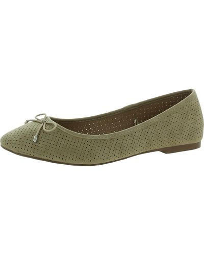 Esprit Orly Perforated Slip On Flats - Green