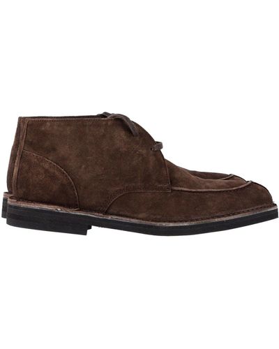 MR P. Andrew Shearling-lined Chukka Boots - Brown