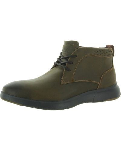 Florsheim Leather Lace Up Chukka Boots - Green