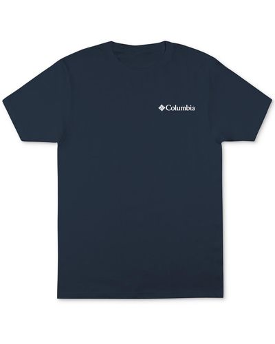 Columbia Kodak Bear Graphic Crew Neck Shirts & Tops - Blue
