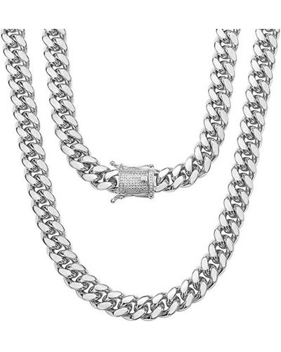 Stephen Oliver 18k Gold Cable Cz Necklace - Metallic