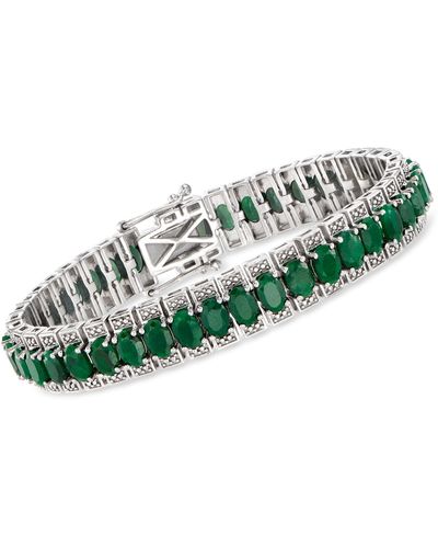 Ross-Simons Emerald Tennis Bracelet - Green