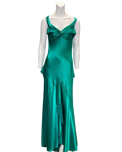 Issue New York Emerald Green Evening Gown