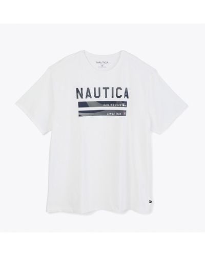 Nautica Big & Tall Sustainably Crafted Sailing Club Graphic T-shirt - White