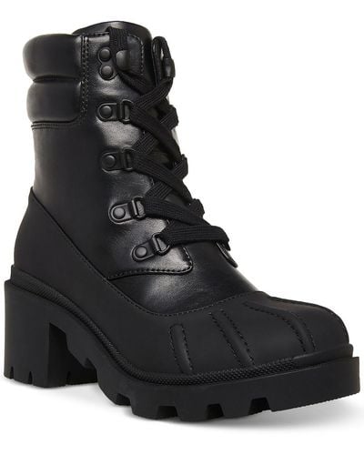 Madden Girl Bubbles Side Zip Platform Ankle Boots - Black