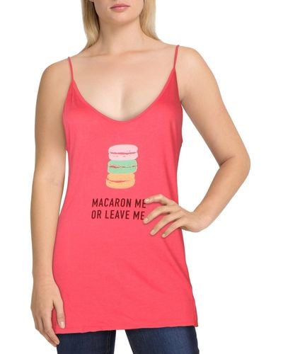 Michelle By Comune Let's Roll Graphic Sleeveless Tank Top - Pink