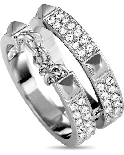Swarovski Crystal Double Band Ring - Metallic