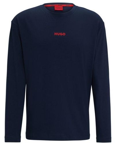 HUGO Relaxed-fit Pajama Top - Blue