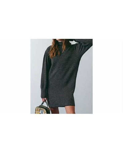 Blu Pepper Mock Neck Sweater Dress - Black