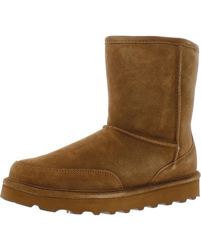 BEARPAW Sheepskin Winter Mid-calf Boots - Brown