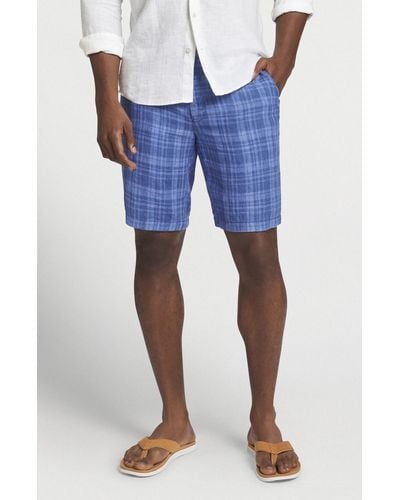 Peter Millar Men's Seaside Linen Delave Shorts - Blue