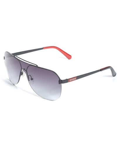 Guess Factory Rimless Shield Sunglasses - Purple