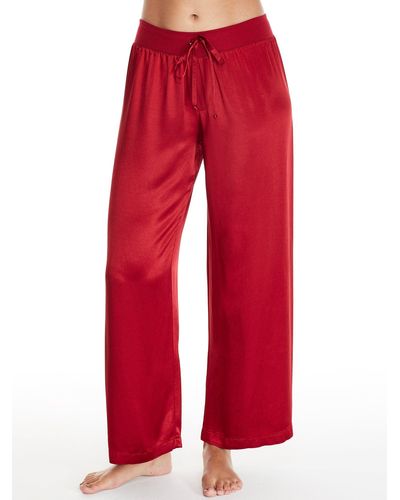 PJ Harlow Jolie Satin Lounge Pants - Red
