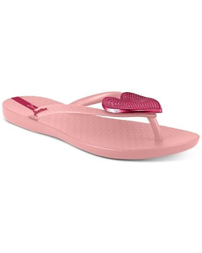 Ipanema Wave Heart Metallic Thongs Flip-flops - Pink