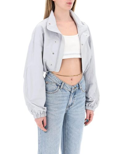 Alexander Wang Cropped Jacket With Integrated Top. - White