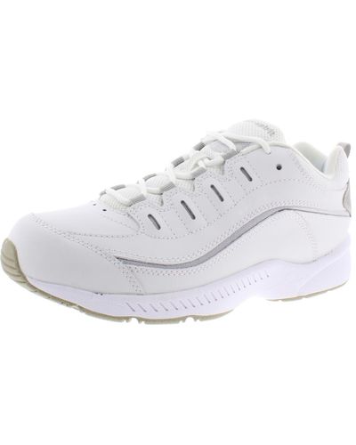Easy Spirit Romy Contrast Trim Athletic Walking Shoes - White