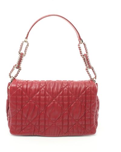 Dior Canage Chain Shoulder Bag Leather - Red