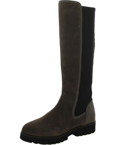 Donald J Pliner Erwin Suede Tall Knee-high Boots - Black