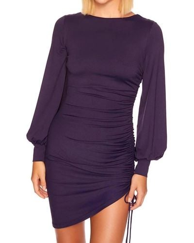 Susana Monaco Gathered Sleeve Dress - Purple