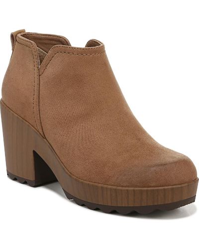 Dr. Scholls Wishlist Faux Suede Ankle Booties - Brown